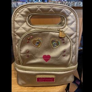BOGO FREE; Betsey Johnson gold lunchbox